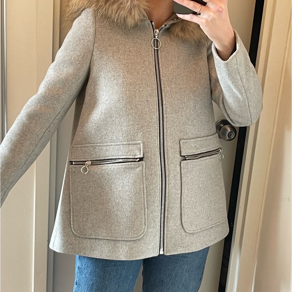 Maje Wool Coat - Grey